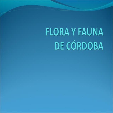 Flora y fauna de la provincia de córdoba