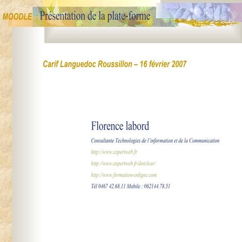 Florence Labord  Moodle