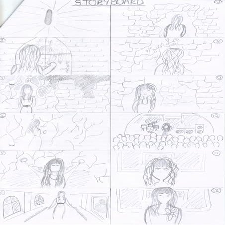 Florence and the Machine: Rabbit Heart Storyboard drawings