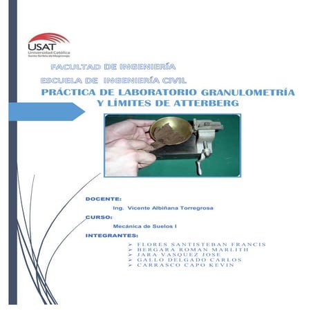 LABORATORIO DE SUELOS - LIMITES DE ATTERBERG