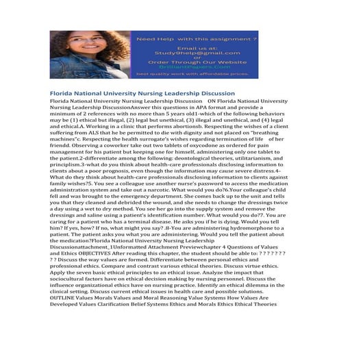 FLORIDA NATIONAL UNIVERSITY NURSING PROGRAM visual data 6
