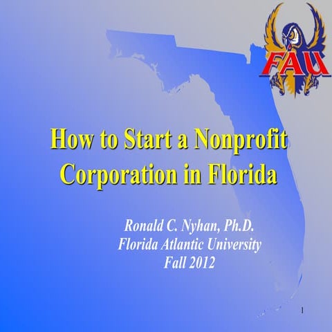 How to Start a Non-profit Corporation in Florida
