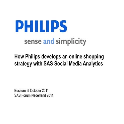 How Philips develops an online shopping strategy using social analytics
