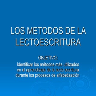 lecto-escritura