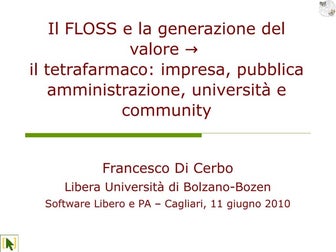 FLOSS e Pubbliche Amministrazioni