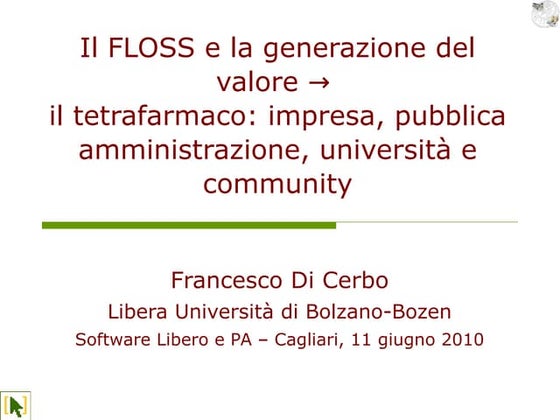 FLOSS e Pubbliche Amministrazioni