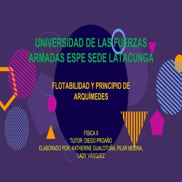 Flotabilidad y Principio de Arquímedes