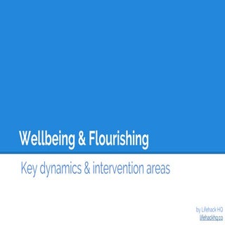 Flourishing & Positive Psychology R...