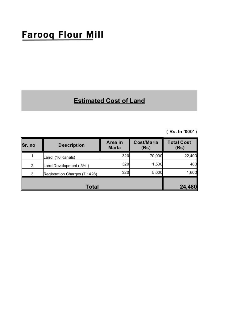 Flour mill feasibility report
