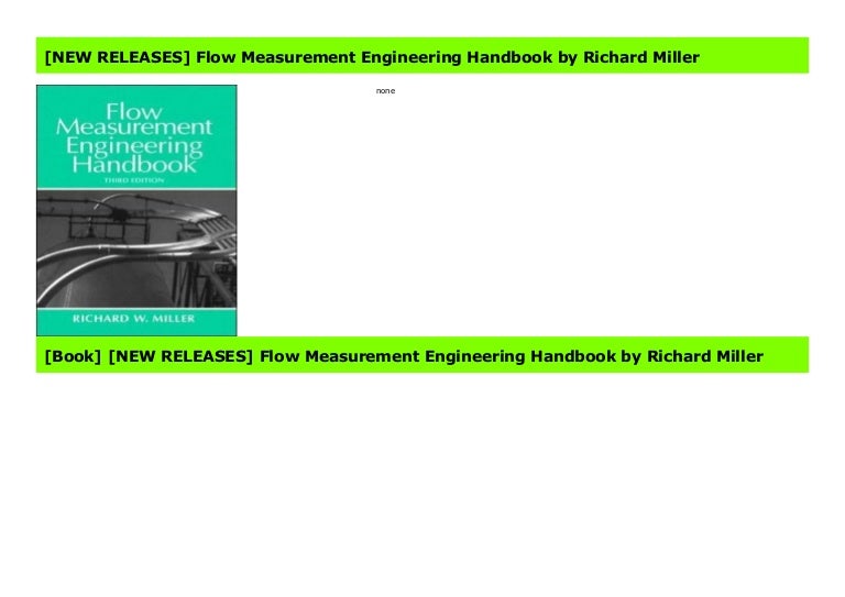 [NEW RELEASES] Flow Measurement Engineering Handbook by Richard Mil…