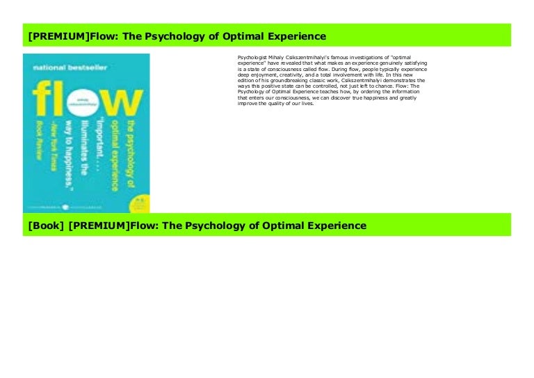 [PREMIUM]Flow: The Psychology of Optimal Experience