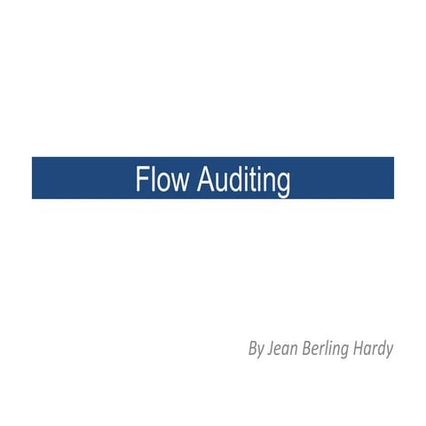 Flow auditing presentation