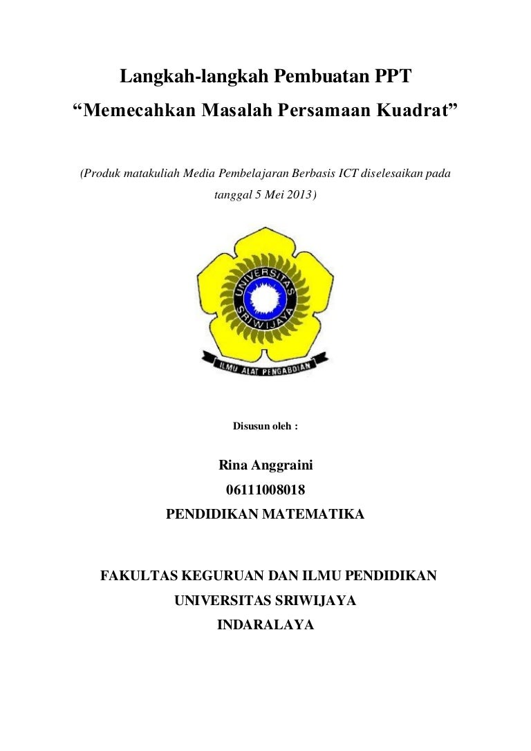 60 Contoh Cover Makalah Kuliah Sma Baik Benar Menarik