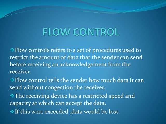 Flow control