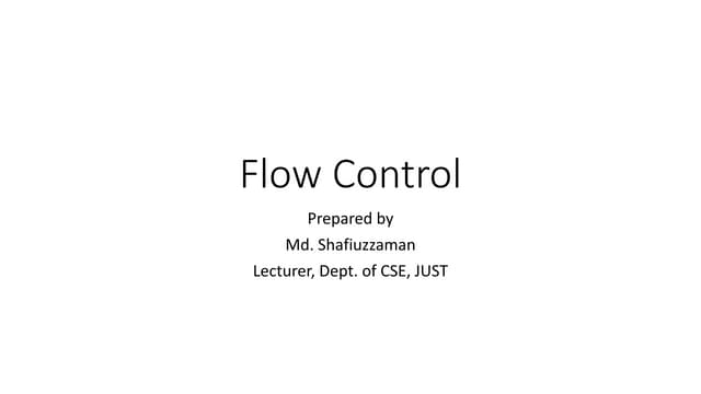 Flow control in Python