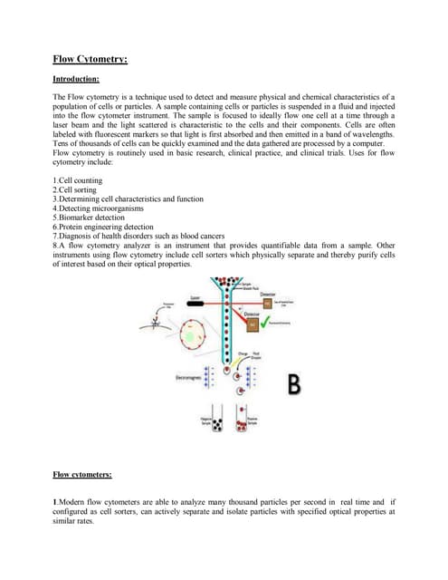 Flow cytometry: Principles and Applications | PPT