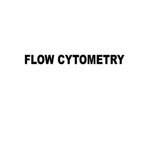 Flow cytometry principle methodology and applications