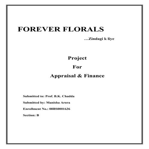 Flowers business plan
