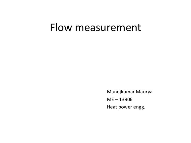 Flow measurement