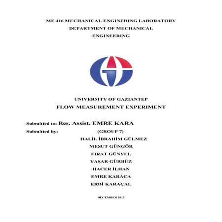 Flow measurement  Erdi Karaçal Mechanical Engineer