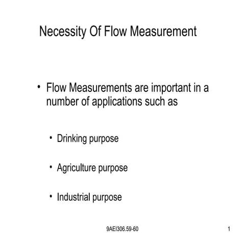 Flow measurement