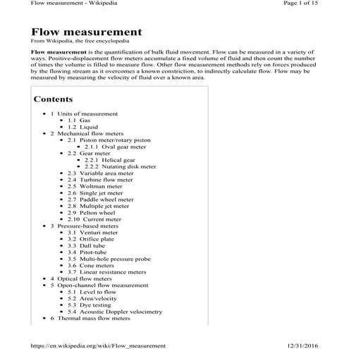 Flow Measurement-water engineering students