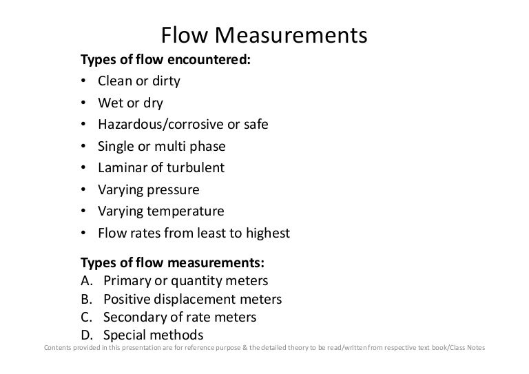 Flow measurement pdf