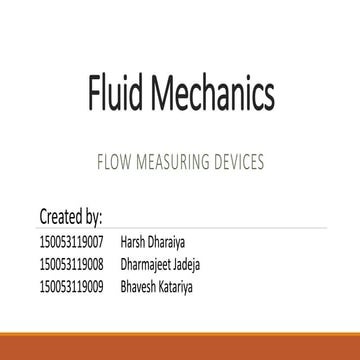 Flow measuring devices