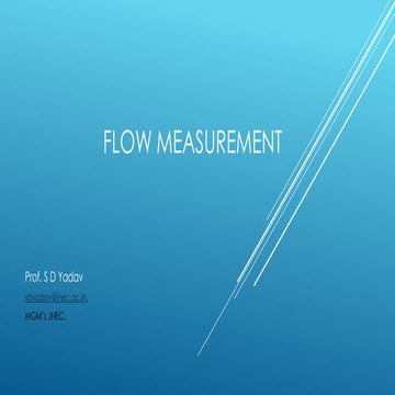 Flow measuring devices - It contents all type of Flow Measuring devices like ...