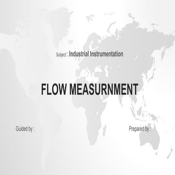 Flow Measurnment