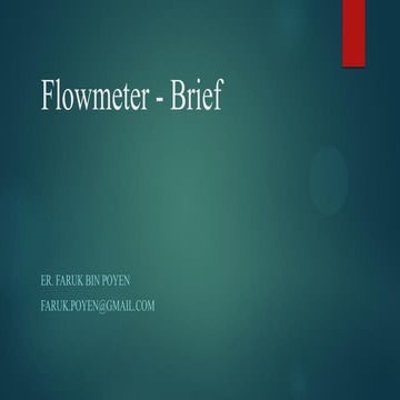 Flowmeter   - Brief