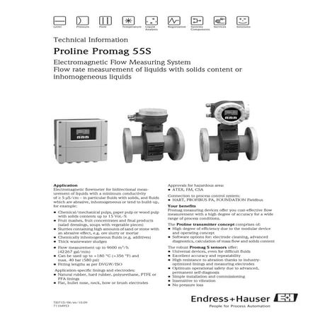 Flowmeter Promag 55S-Electromagnetic-Endress Hauser