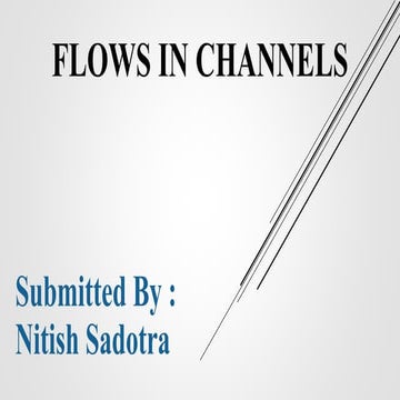 Flows in channels