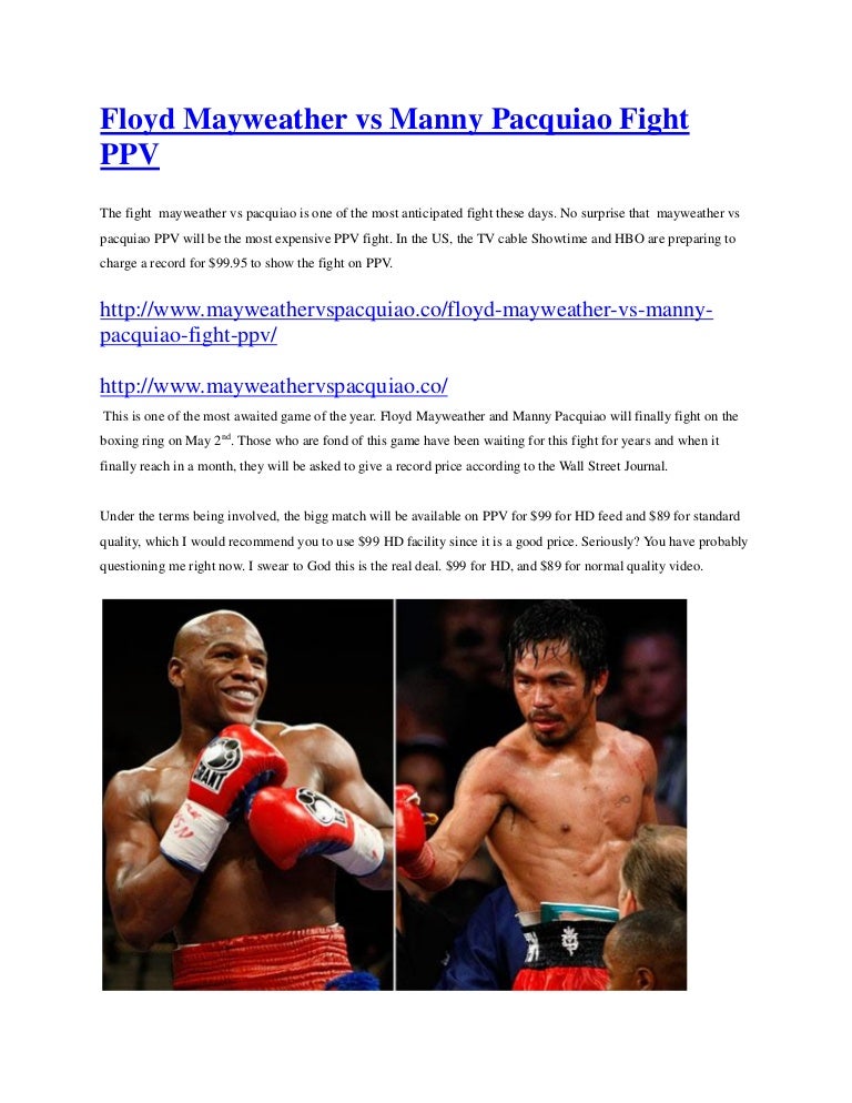 Floyd vs manny dates