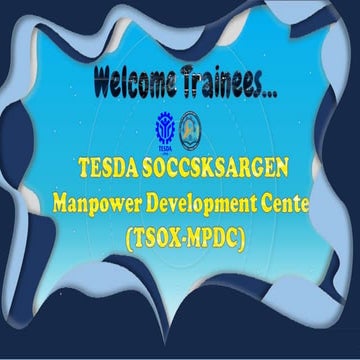 FLS TESDA SOCCDKSARGEN (TSOX-MPDC) POWER | PPTX