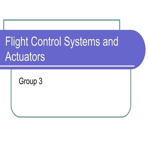Flight control systems | PPTX