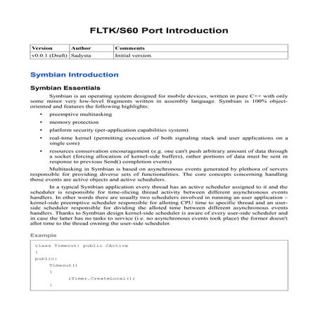 Fltk S60 Introduction | PDF