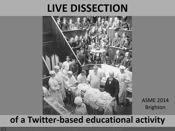 Live dissection of a Twitter-based educational activity