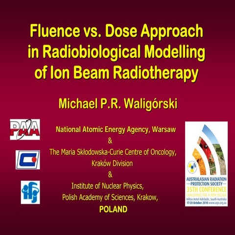 Fluence vs. dose approach waligorski | PDF
