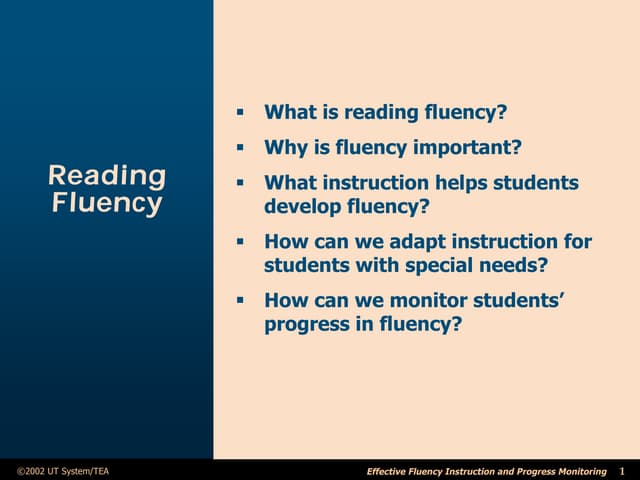 Reading fluency powerpoint | PPTX