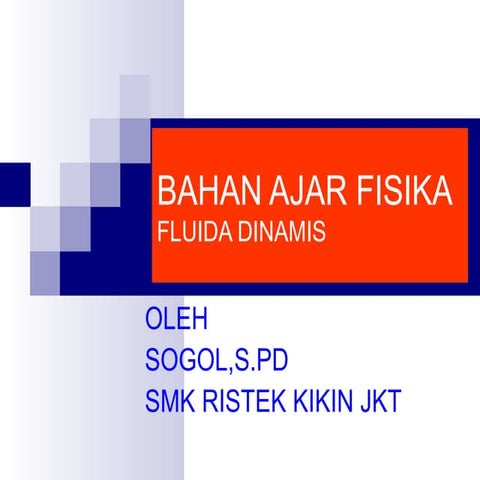 Modul mekanika fluida: Dasar-dasar Perhitungan Aliran Fluida | PDF