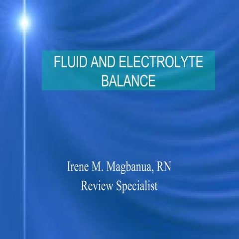 Fluid And Electrolytes  Burns  G.U.