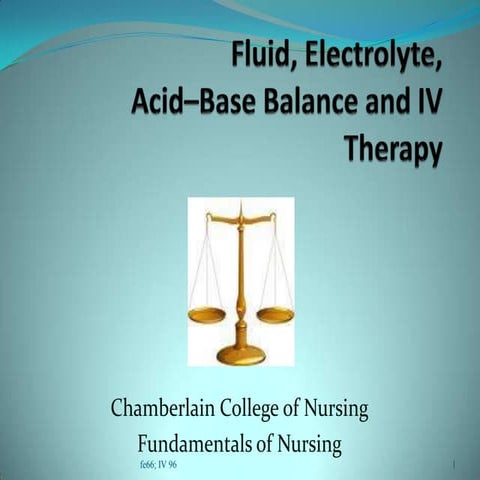 fluid, electrolytes, acid base balance | PPT