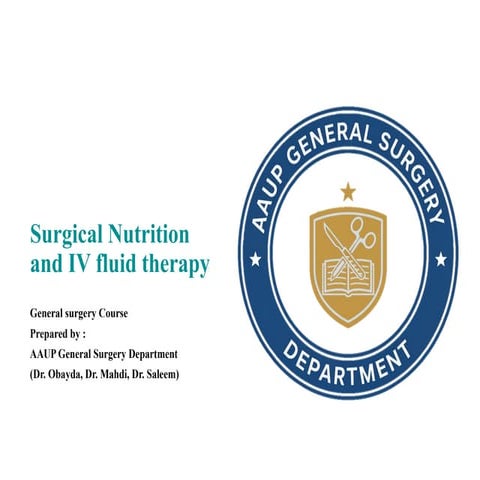 Fluid and nutritional supply in students