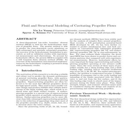 Fluid and structural modeling of cavitating propeller flows