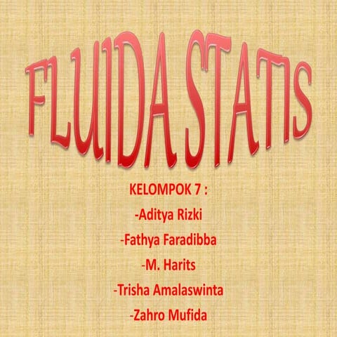 Fluida Statis Untuk Ekstrakurikuler Pptx