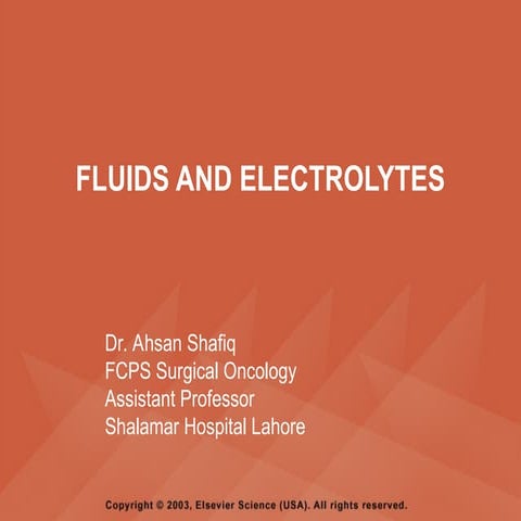 Basics Of fluid balance in medicine .ppt