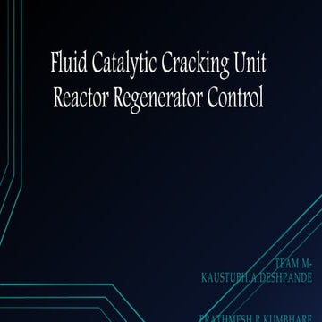 Plantwide Process Control Presentation (FCCU control) | PPTX