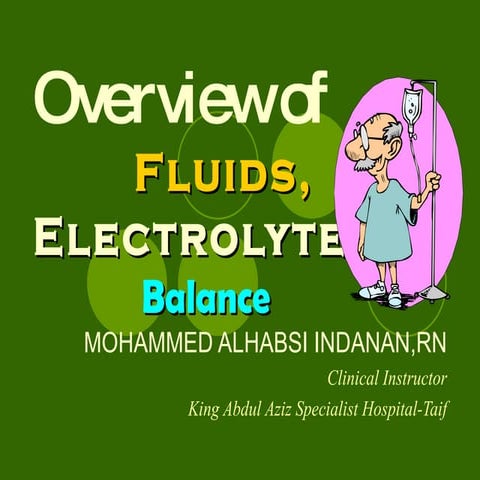 Fluid & Electrolytes  Balance
