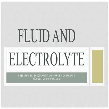 general presentation and management of Fluid & Electrolyte.pptx